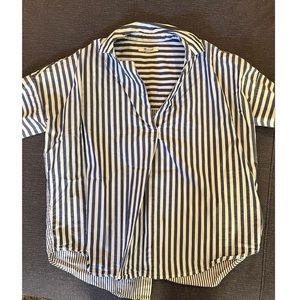 Striped Madewell Blouse 💙🤍